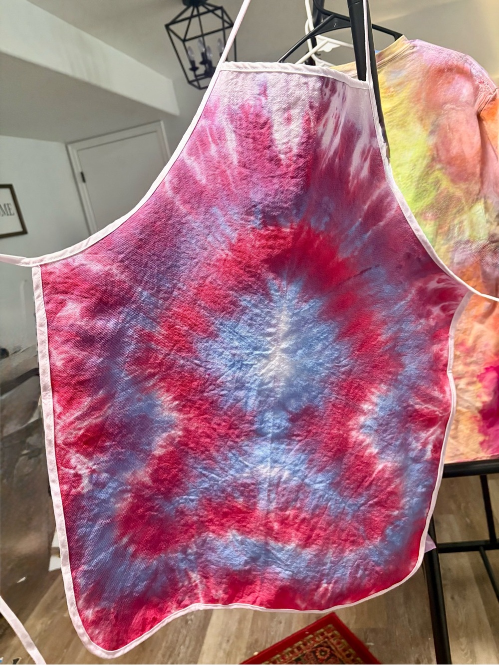 4th of July BBQ Tie-Dye Apron in Red, Blue & White
